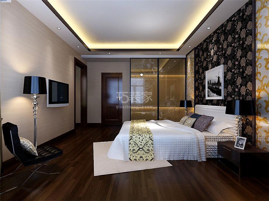 卧室-兴盛园160平简中风格设计方案