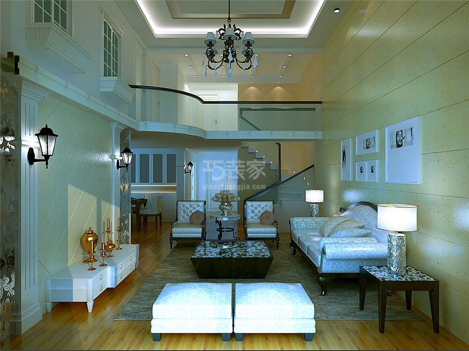 客厅-EE国际300平欧式风格设计方案