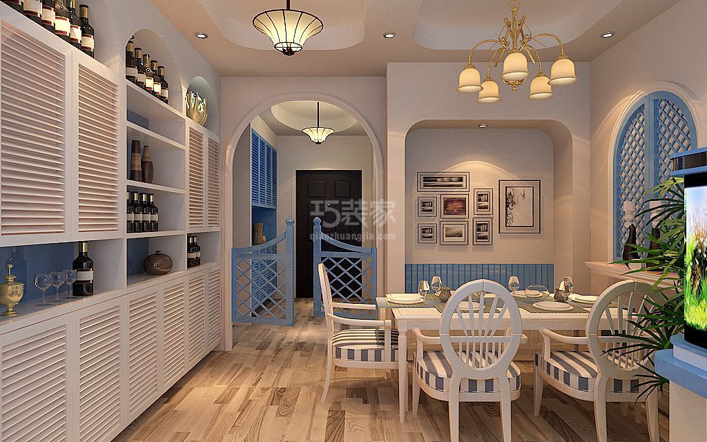 餐厅-阳光台365小区120平地中海风格设计方案