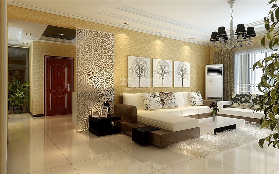 客厅-龙湖香醍国际160平欧式风格设计方案