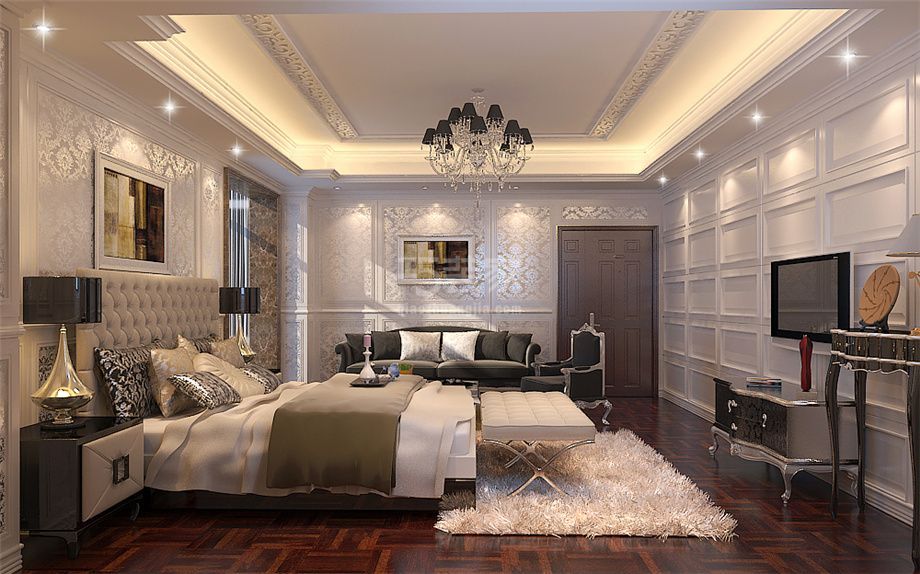 卧室-锦绣唐朝260平欧式风格设计方案