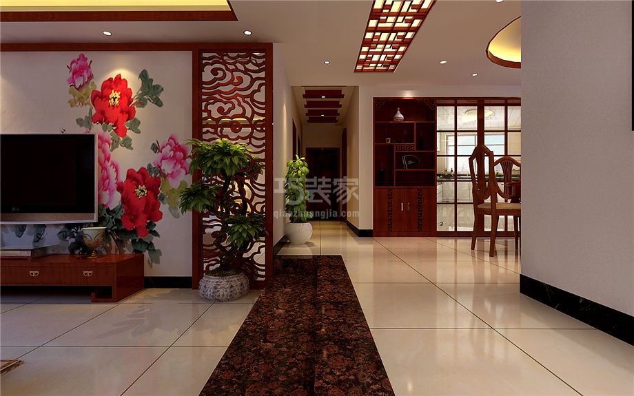 过道-利君未来城120平现代中式风格设计方案