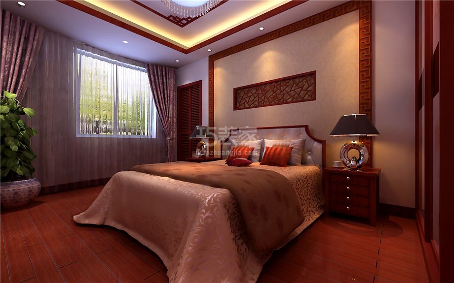 卧室-利君未来城120平现代中式风格设计方案