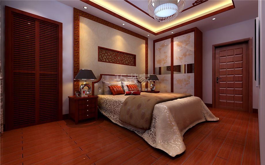 卧室-利君未来城120平现代中式风格设计方案