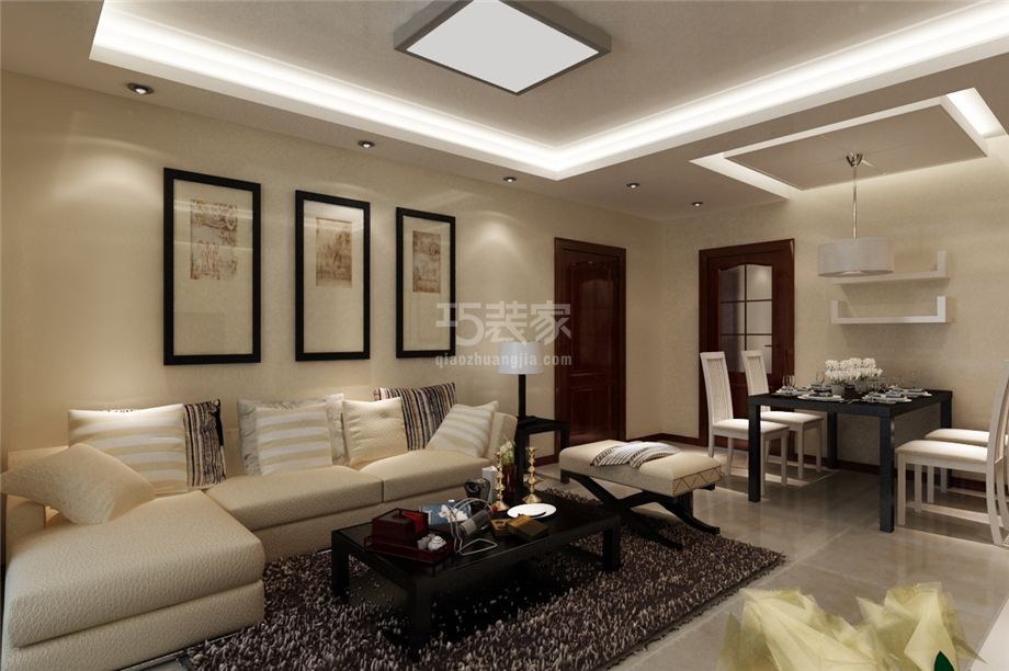 客厅-海景台北湾120平简约风格设计方案