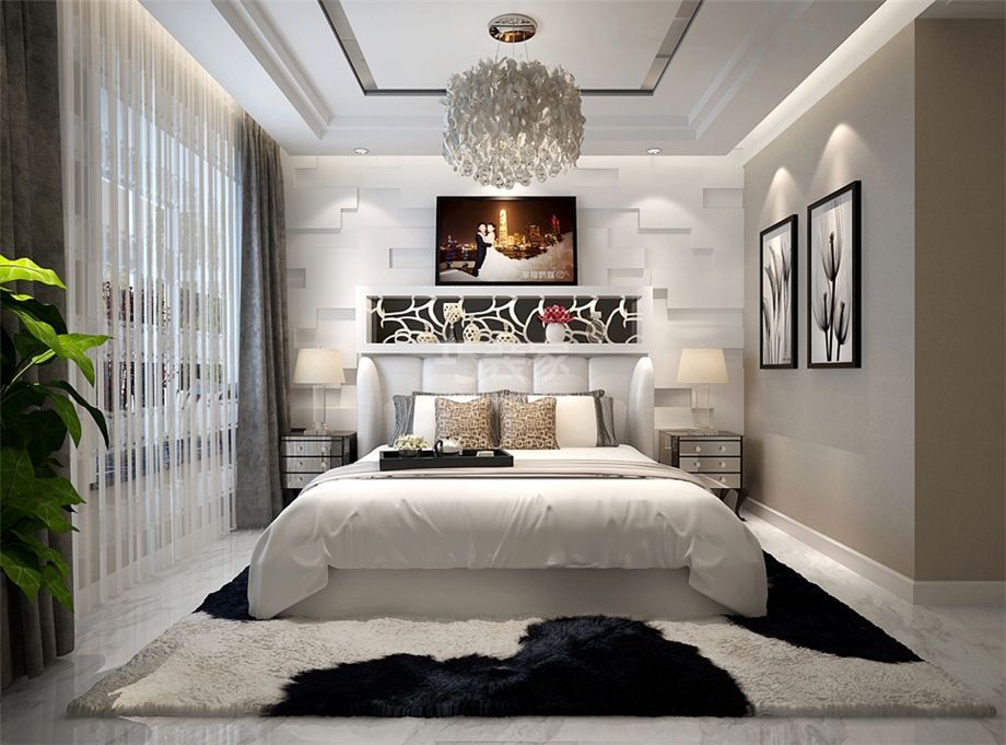 卧室-紫薇永和坊120平后现代风格设计方案