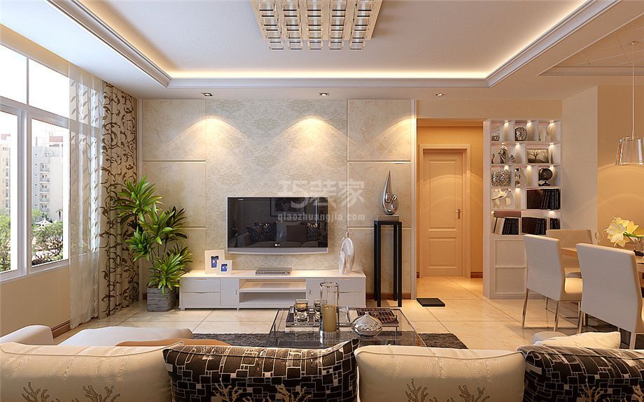 -美寓华庭105平简约风格设计方案