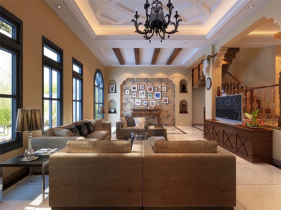 -阳光台365复式简欧风格设计方案