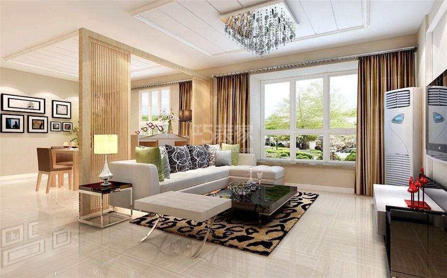 客厅-渭南建行132平现代简约风格设计方案