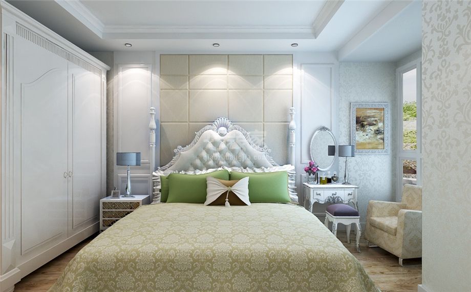 卧室-阳光新理城90平简欧风格设计方案