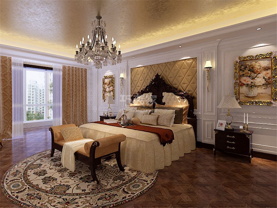 卧室-金地湖城大境复式欧式风格设计风格