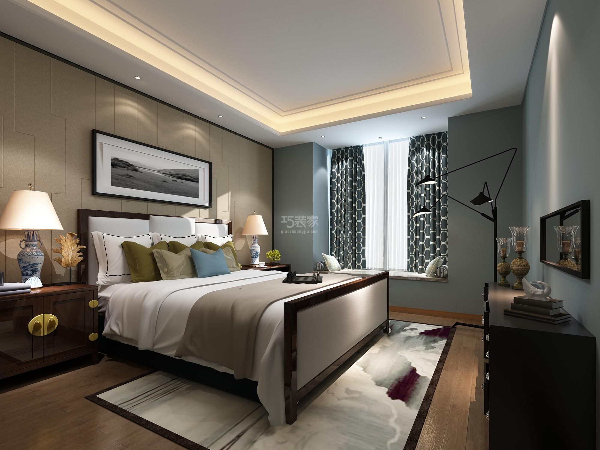 卧室-金水湾159平中式风格设计方案