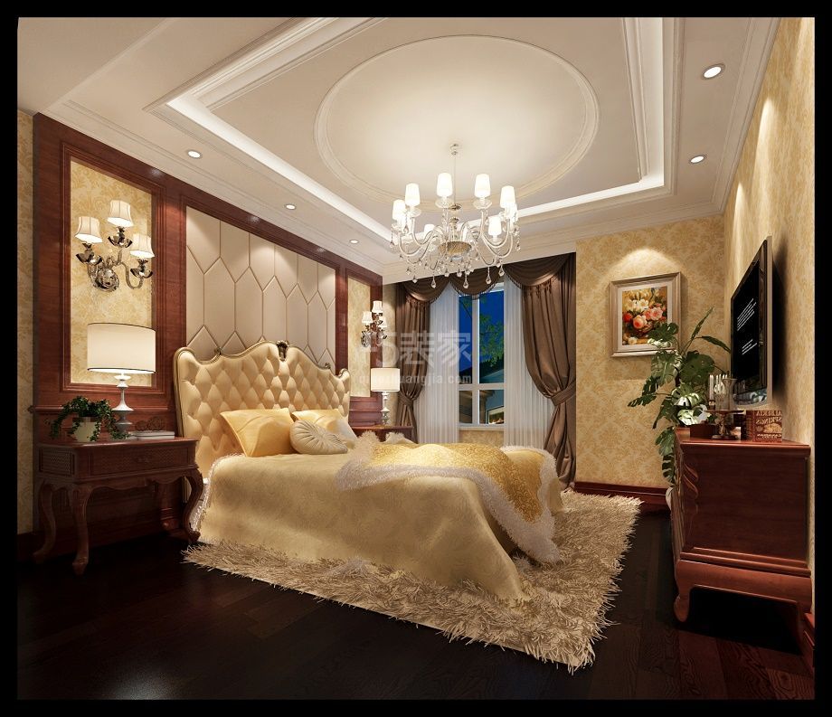 卧室-西北政法169平欧式风格设计方案