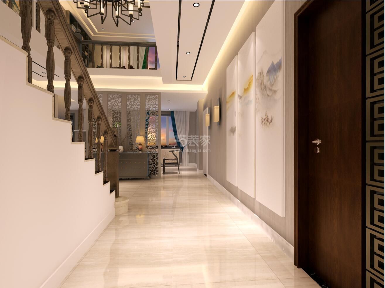 -龙湖花千树205平新中式风格设计