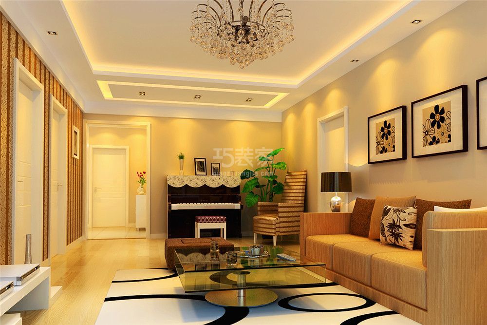 -高新绿地105平米现代简约设计方案