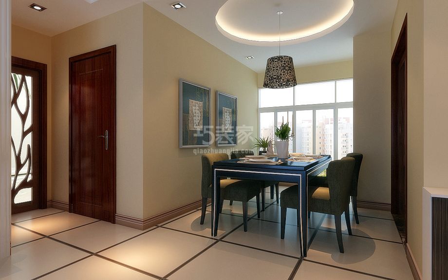 餐厅-交大小区107平米现代简约设计方案