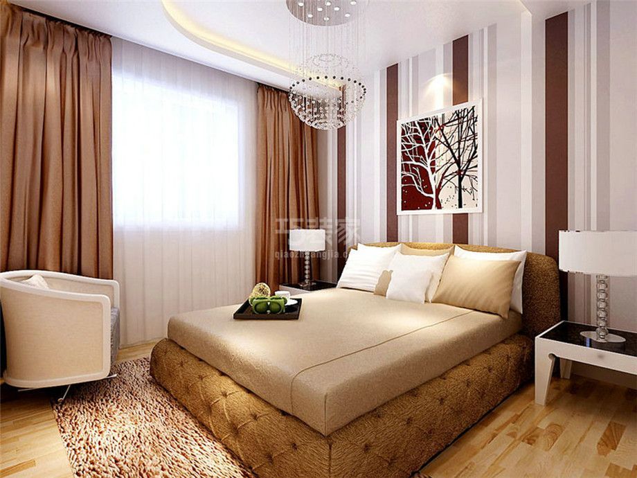 卧室-铭城国际社区90平现代简约风格设计方案