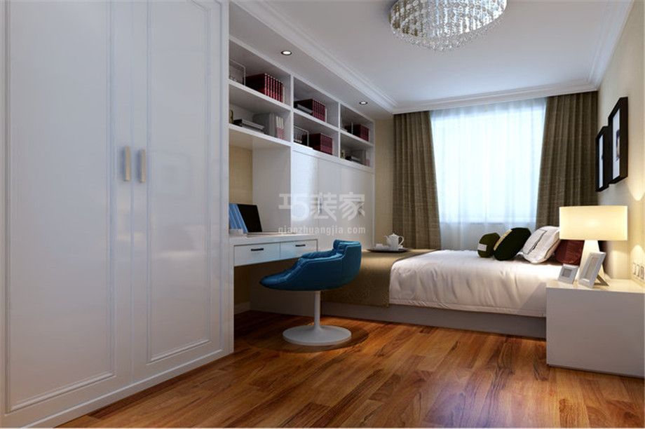 卧室-莱茵小城90平现代简约风格设计方案