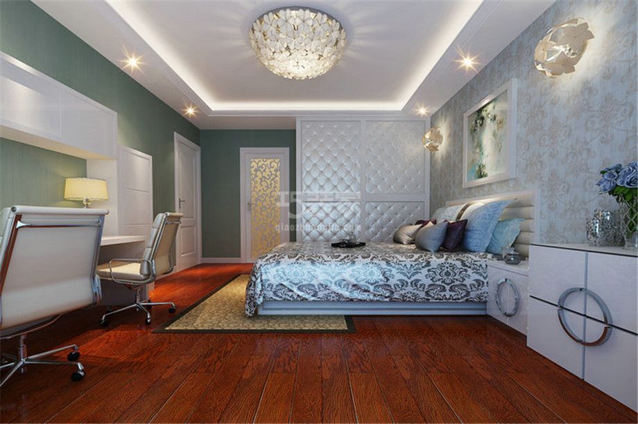 卧室-首创国际135平混搭风格设计方案