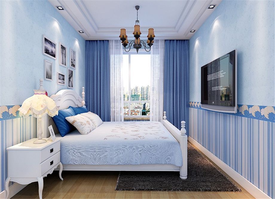 卧室-曲江金水湾90平地中海风格设计方案