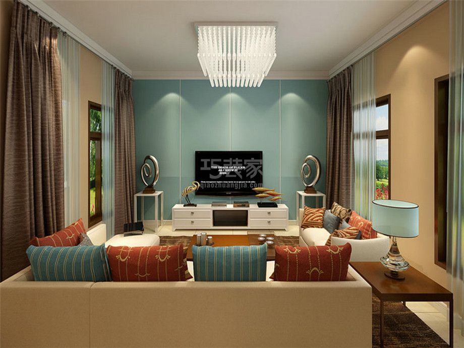客厅-曲江6号210平现代简约风格设计方案