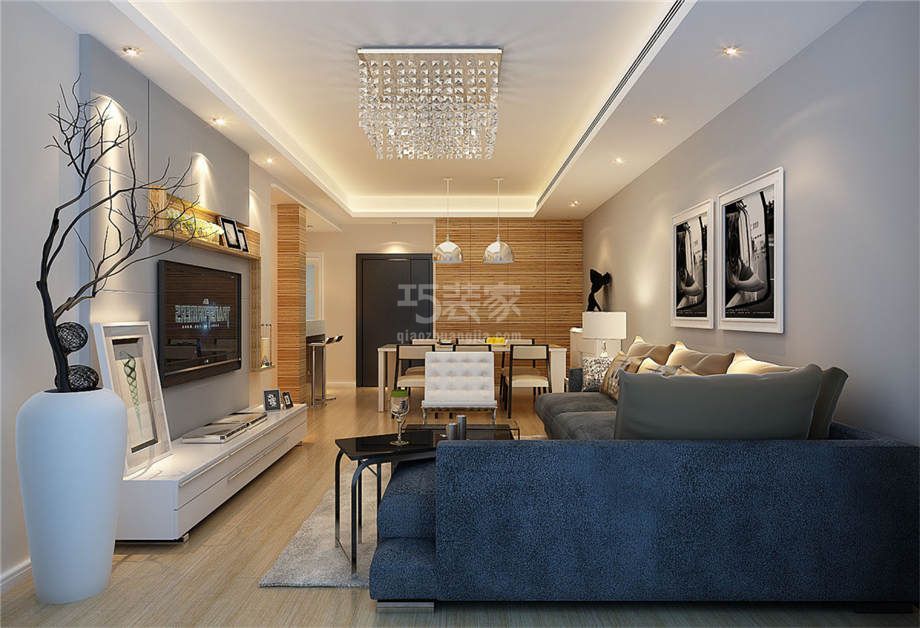 -金业缇香山小区120平米现代简约设计方案