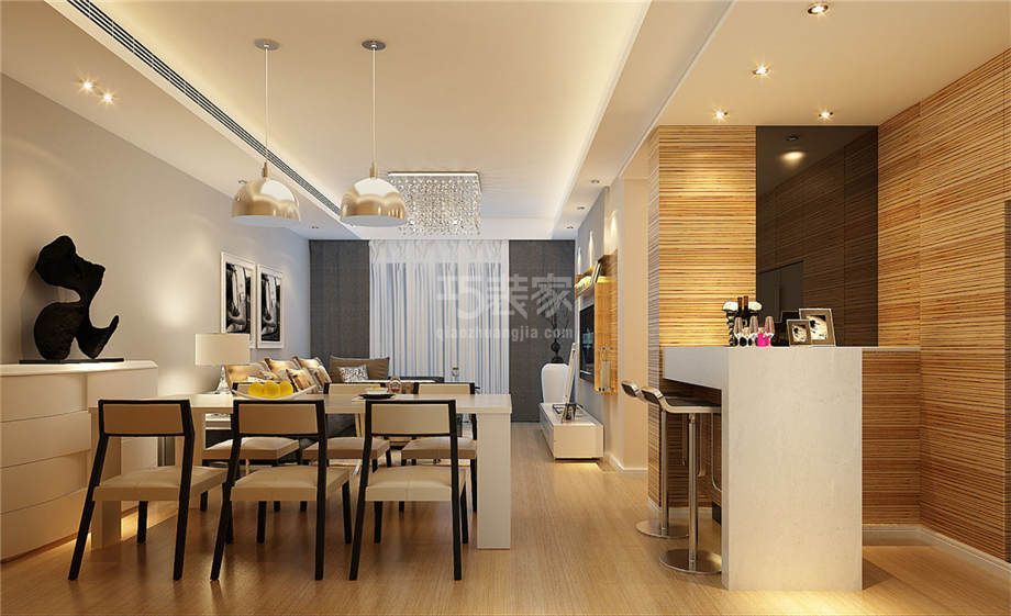 -金业缇香山小区120平米现代简约设计方案