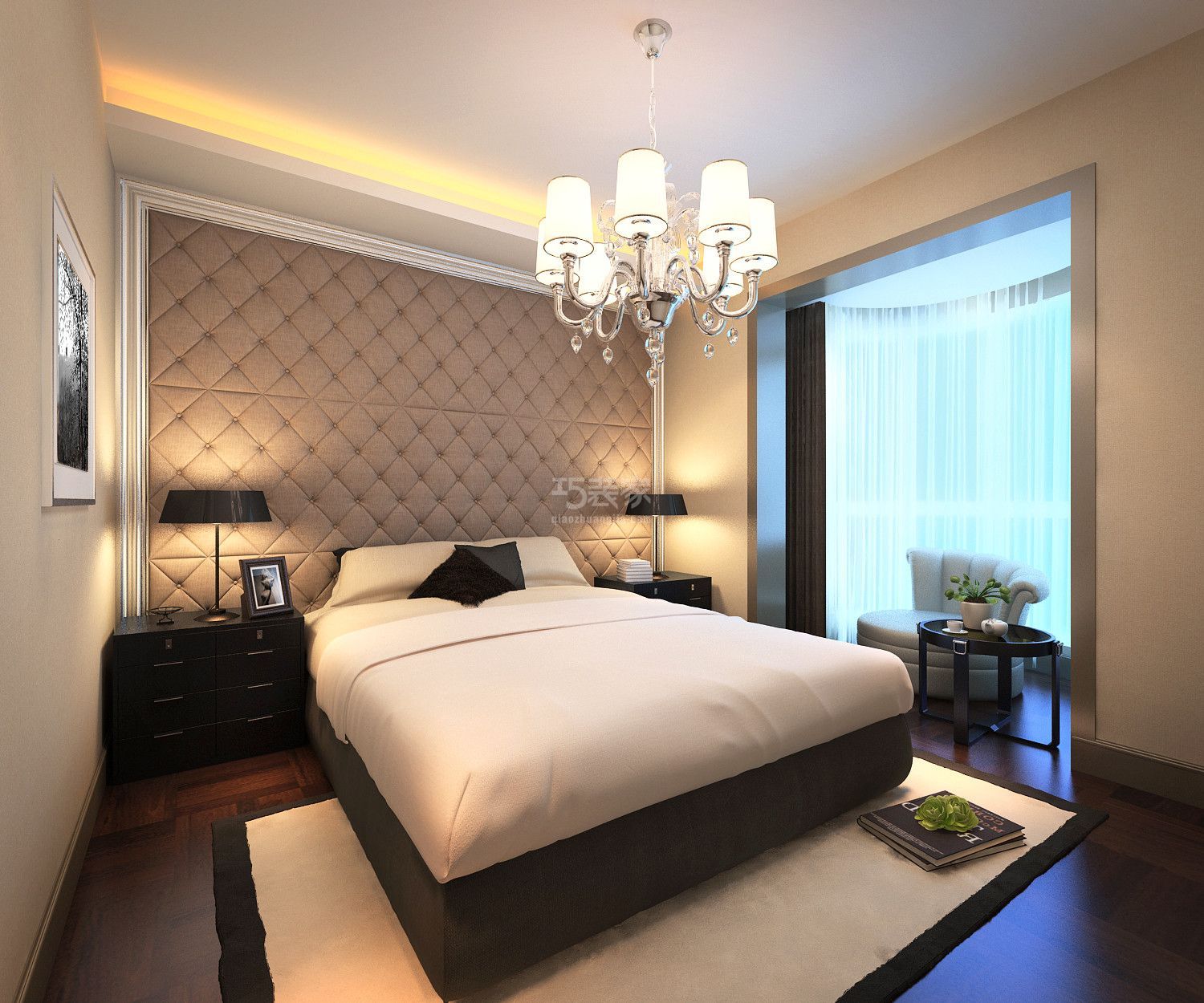 卧室-曲江金水湾小区142平米现代风格