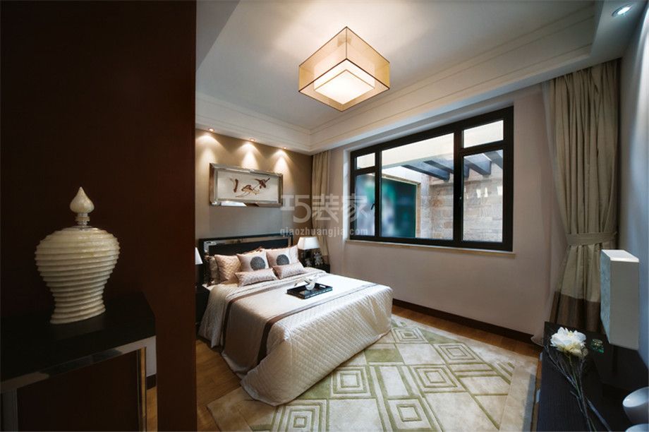 卧室-金辉世界城120平新中式风格设计方案