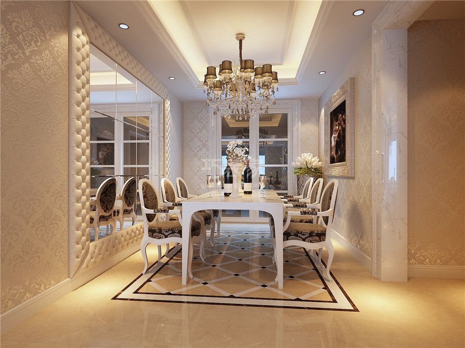 餐厅-枫林绿洲180平欧式风格