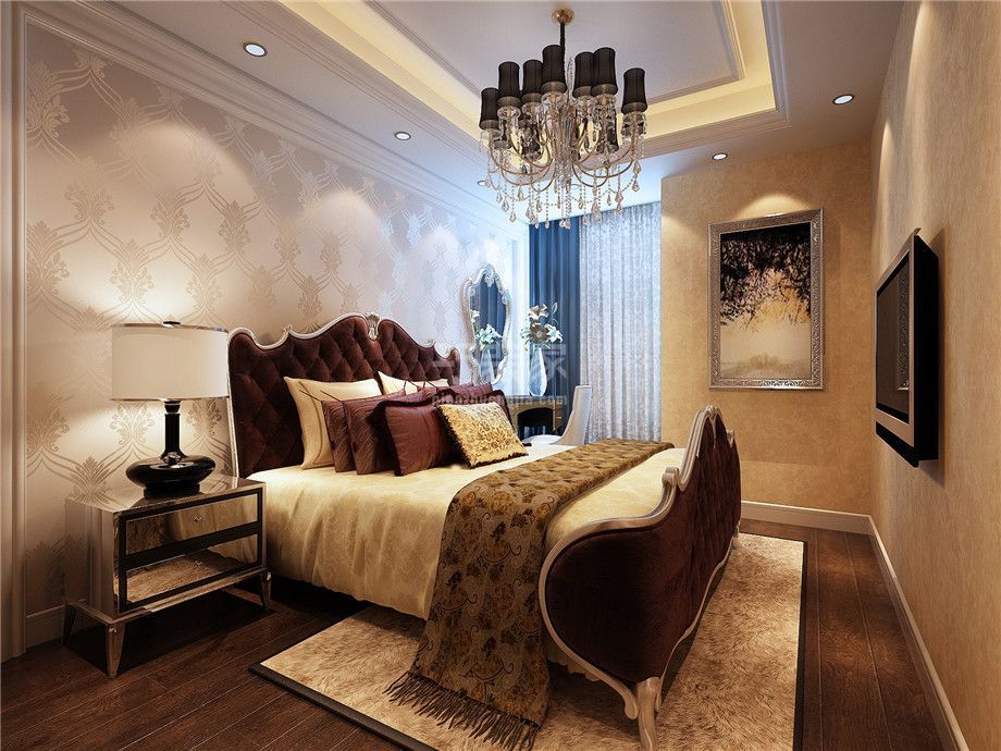 次卧-枫林绿洲180平欧式风格
