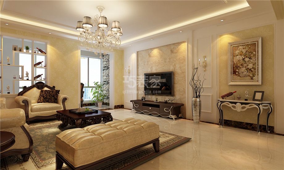 -山海文园160平欧式风格设计方案