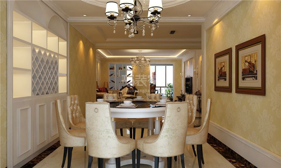 -山海文园160平欧式风格设计方案