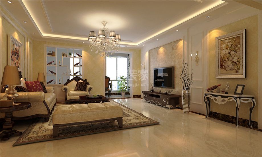 -山海文园160平欧式风格设计方案