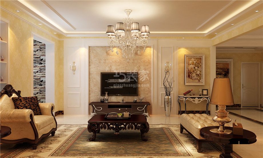 -山海文园160平欧式风格设计方案