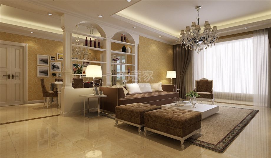 -首创国际135平欧式风格设计方案