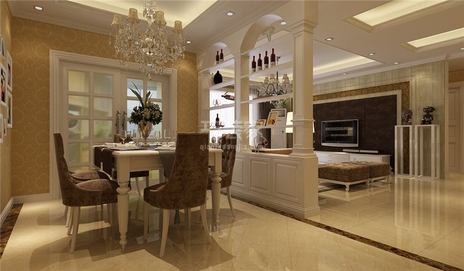 -首创国际135平欧式风格设计方案