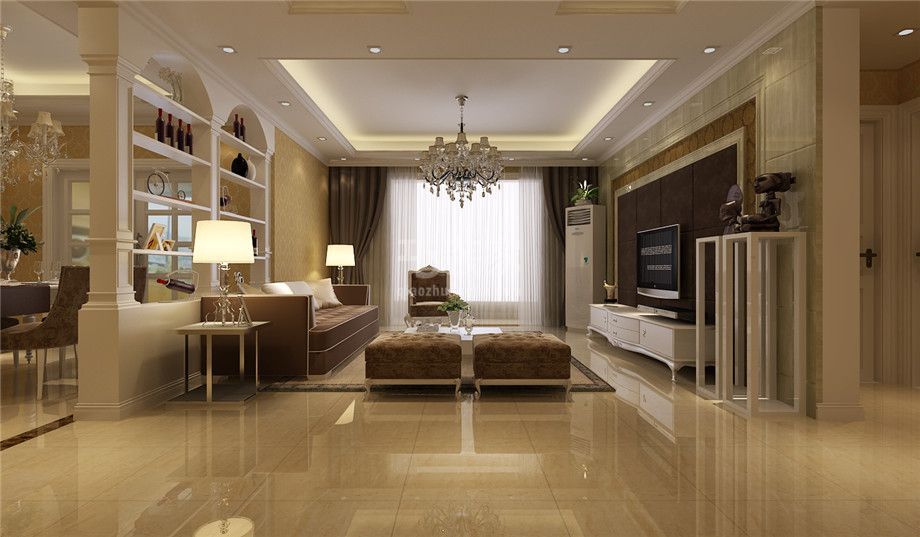 -首创国际135平欧式风格设计方案