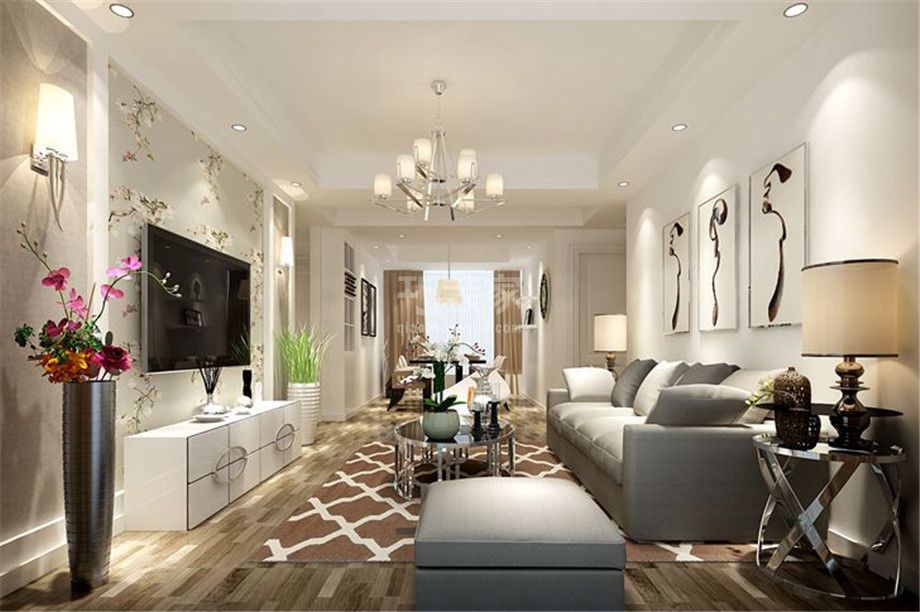 -朱雀佳苑95平现代简约风格设计方案