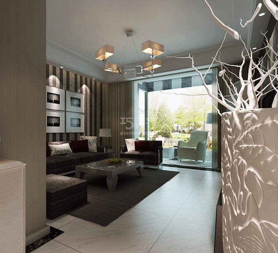 简约风格-蓝湖树150平米现代简约风格