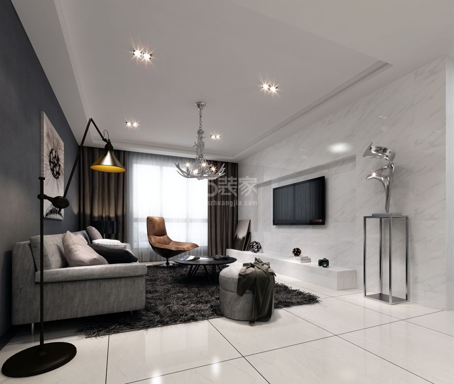 -御笔华府  93平方米 后现代风格