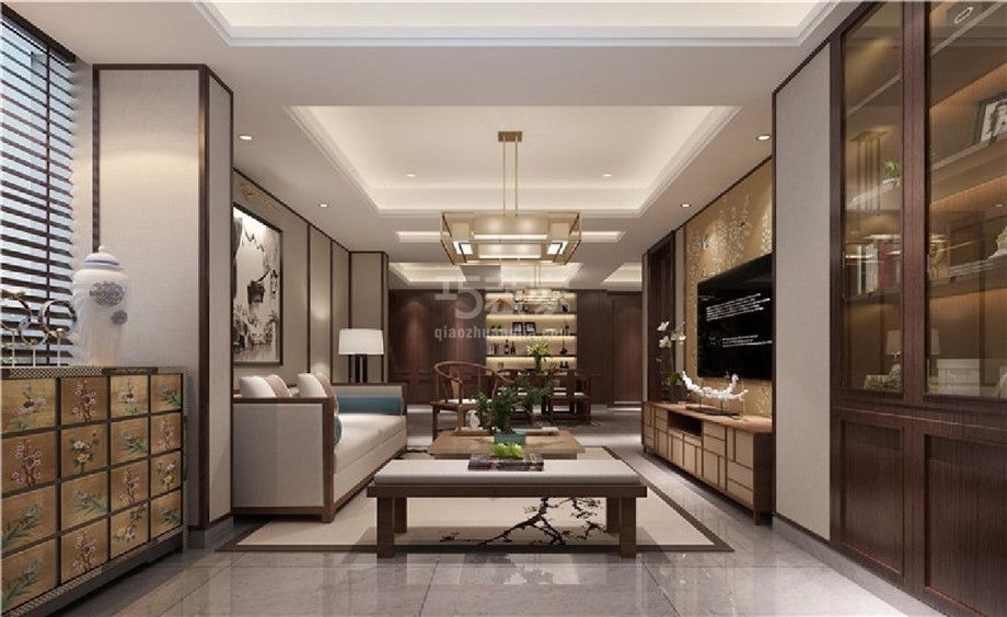 -金地芙蓉世家300平米中式设计方案