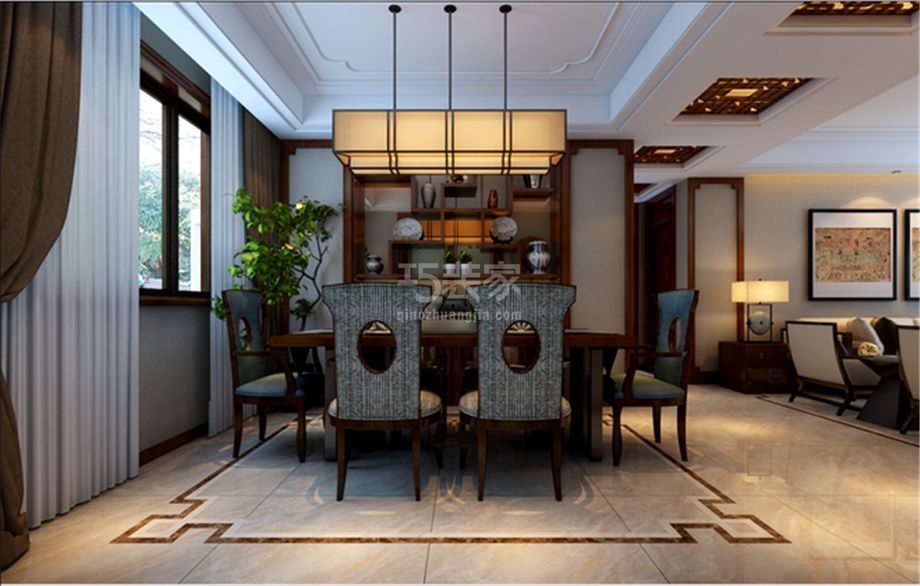 -首创国际城150平方新中式风格设计方案