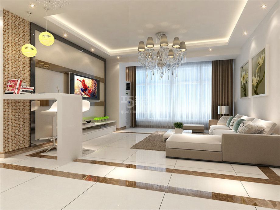 客厅-首创国际135平简约风格设计方案