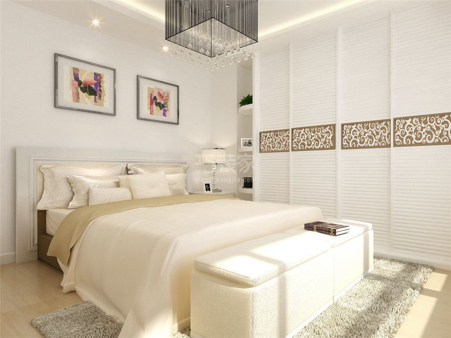 卧室-首创国际135平简约风格设计方案
