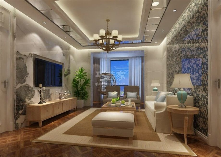 -盛龙广场小区120平简约风格设计方案