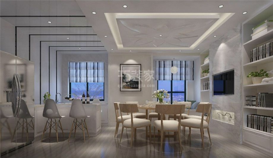 -盛龙广场小区120平简约风格设计方案