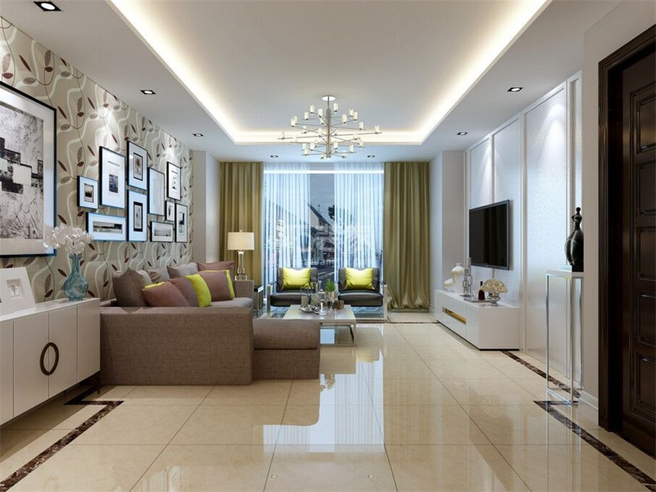 客厅-上和城80平简约风格设计方案