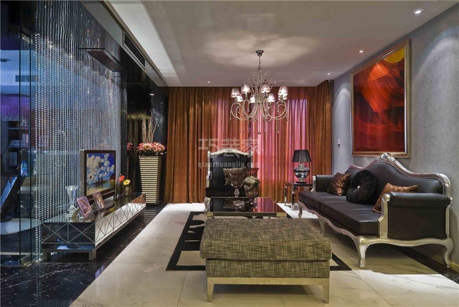 客厅-紫郡长安150平欧式风格设计方案