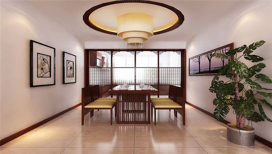 餐厅-曲江香都125平新中式风格设计方案